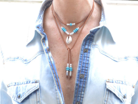 Leather Lariat Necklace