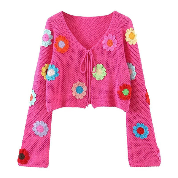 Pink Daisies Sweater