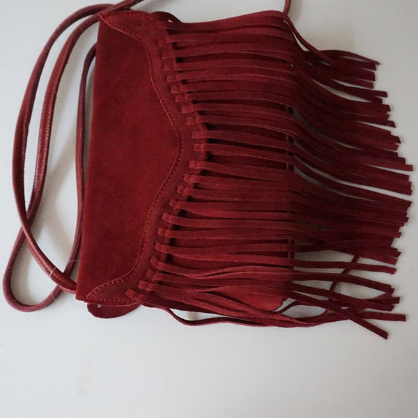 Burgundy Leather Crossbody Purse