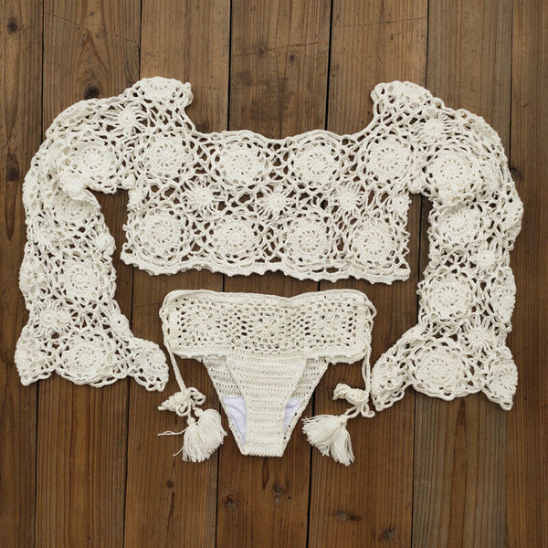 Bell Sleeve Crochet Top