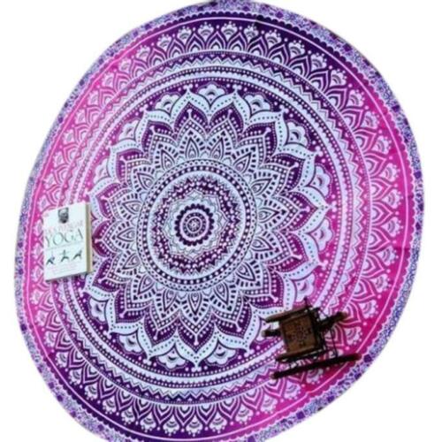 Pink Mandala Beach Throw