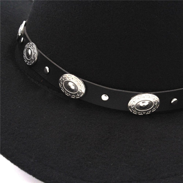 Black Cowgirl Hat With Conchos