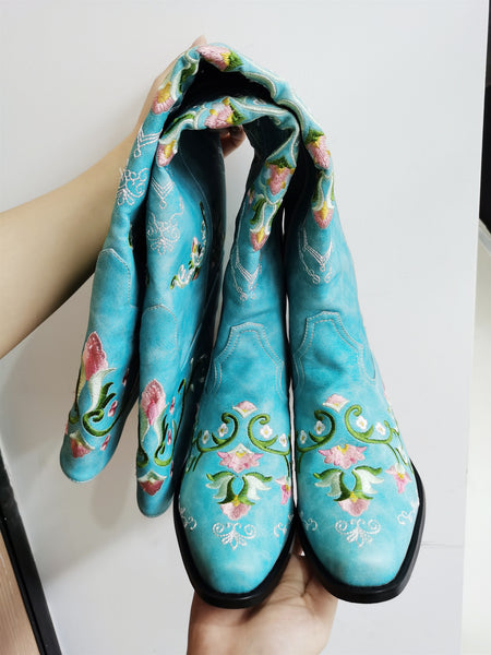 Ladies Turquoise Boots