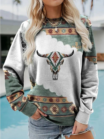 Buffalo Skull Sweatshirt