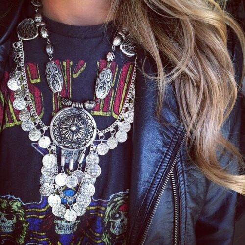 Silver Coins Gypsy Necklace