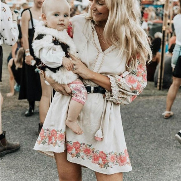 Floral Embroidery Dress