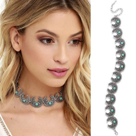 Silver Turquoise Choker