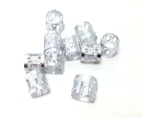 Silver Dreadlock Beads