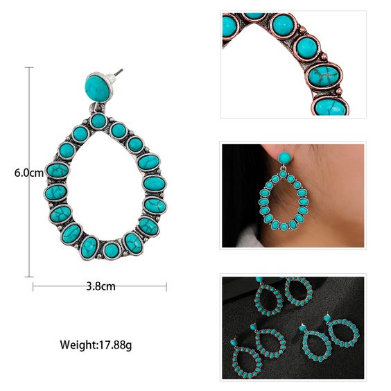 Teardrop Shaped Loop Earrings