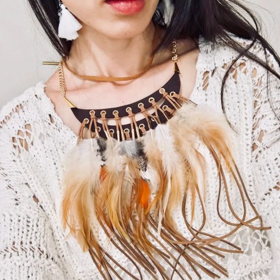 Tribal Feather Necklace