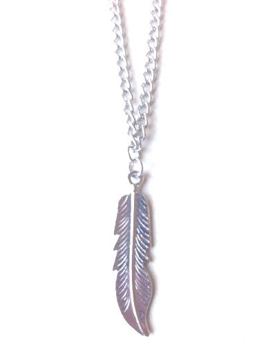 Feather Necklace Long Silver Boho Statement Jewelry By Anthropologie