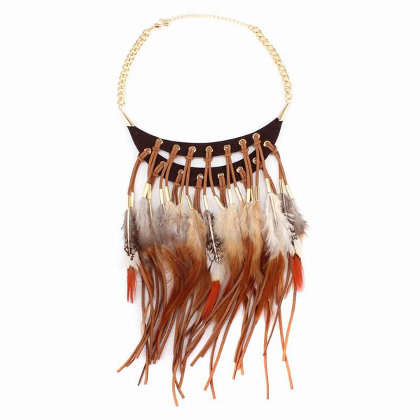 Feather Bib Necklace