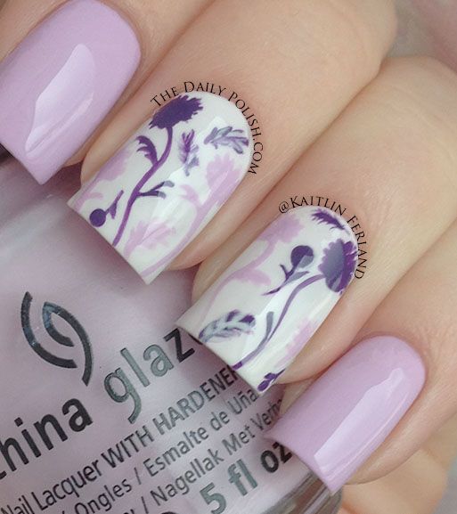 Lavender Flowers Nail Decals