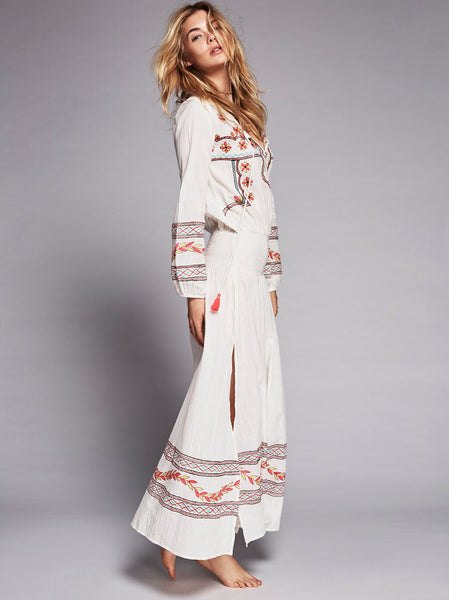 Embroidery Maxi Dress