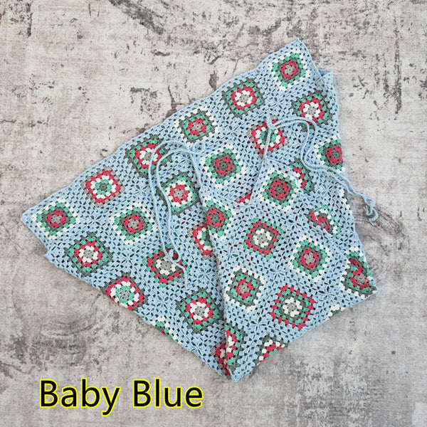 Baby Blue Granny Squares Maxi Dress