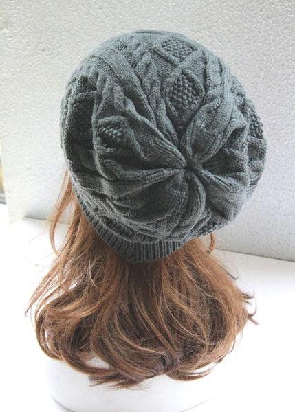 Cable Knit Slouch Hat