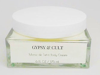 Gypsy & Cult Monoi De Tahiti Luxe Body Cream Moisturizer 6 Oz. For Dewy Skin