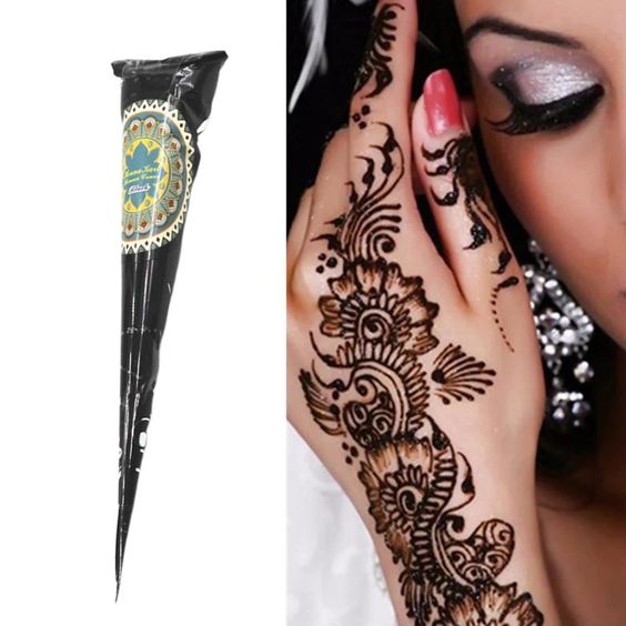 Henna Paste Cone 7 Different Colors You Choose Red Brown Black White Natural Organic Premixed Chemical Free Mehndi Heena Temporary Tattoo Skin Dye Easy Application