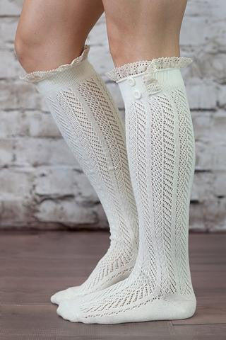 Ivory Lace Socks