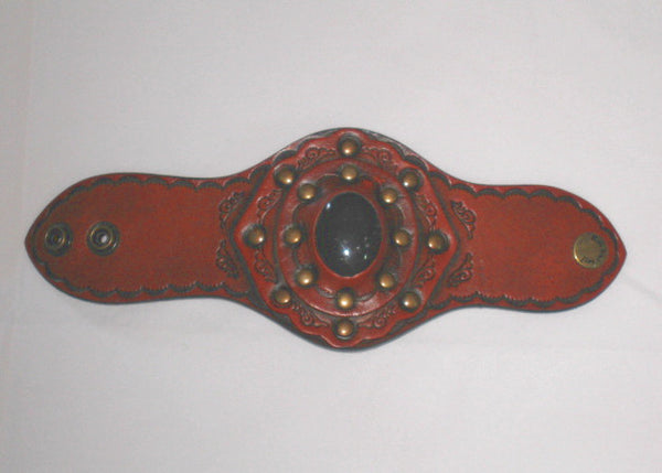Tooled Leather Cuff Bracelet