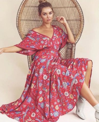 Pink Lovebird Maxi Dress