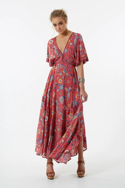 Pink Boho Maxi Dress