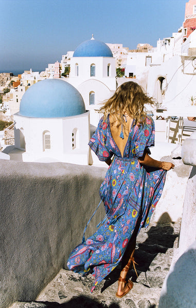 Blue Bohemian Maxi Dress