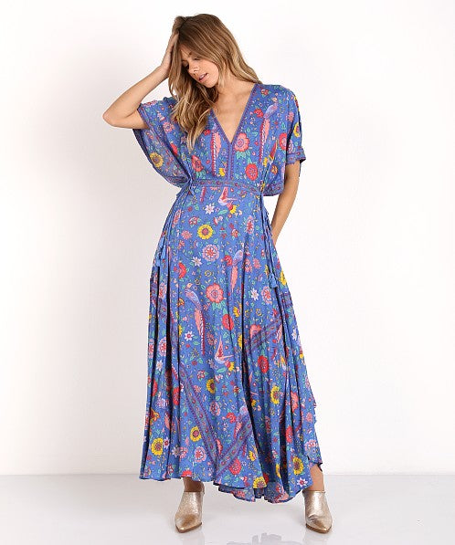 Blue Bohemian Maxi Dress