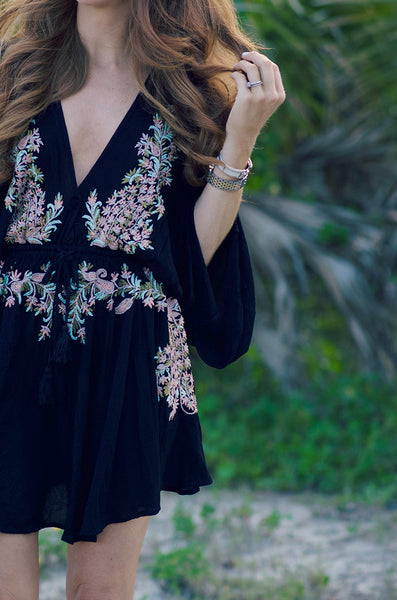 Black Embroidery Dress