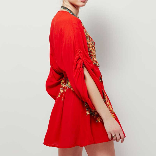Red Kimono Dress