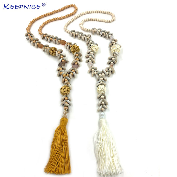 Long Cowrie Necklace