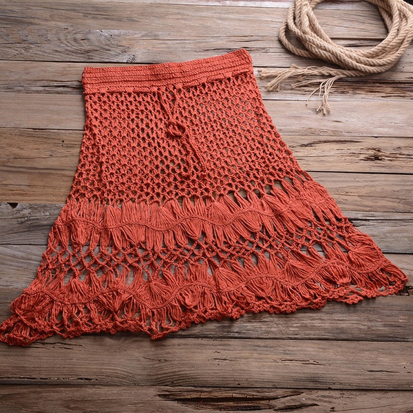 Rust Crochet Skirt