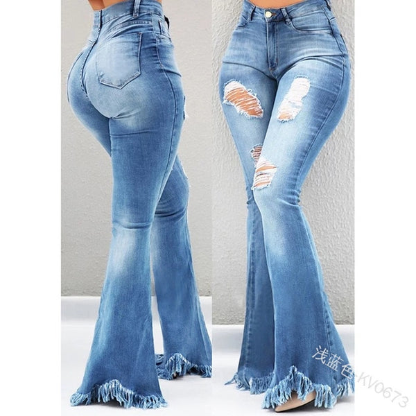 Faded Bell Bottom Jeans