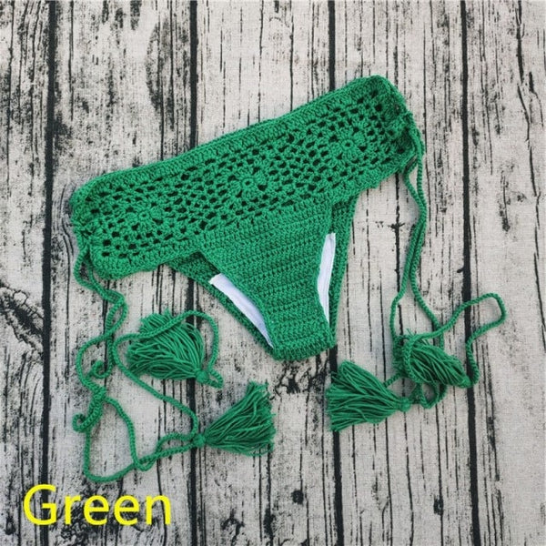 Green Crochet Bikini Bottoms