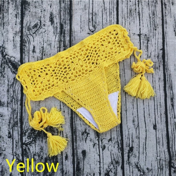 Yellow Crochet Bikini Bottoms