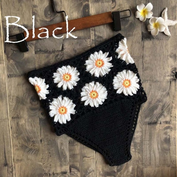 Black Crochet Bikini Bottoms