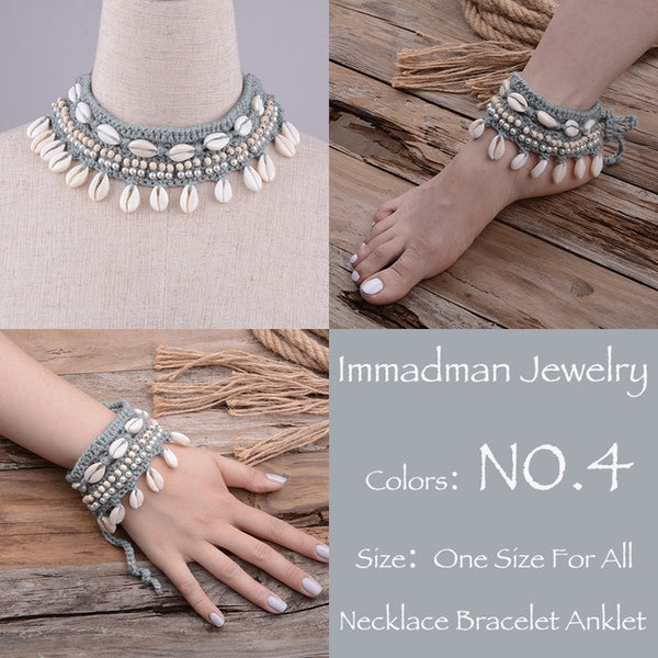 Heather Gray Crochet Choker