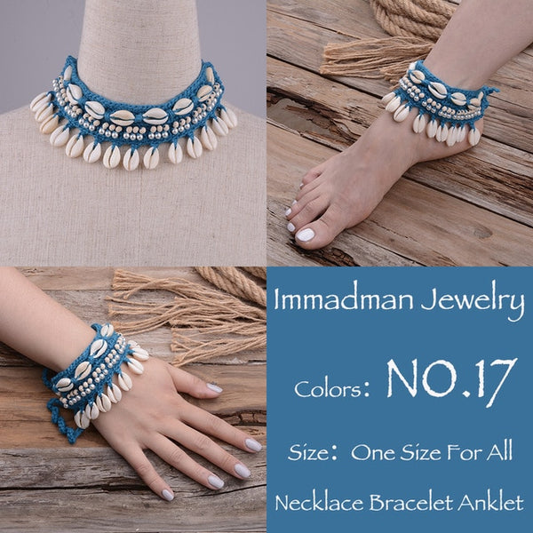 Blue Crochet Choker