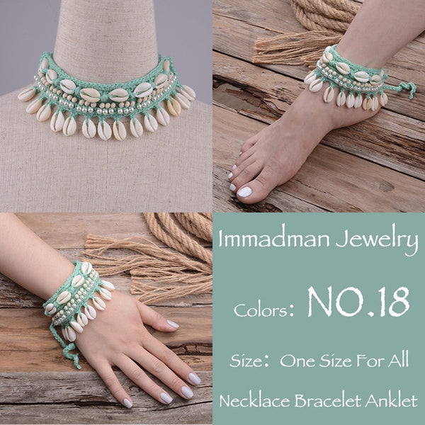 Mint Green Cowrie Choker