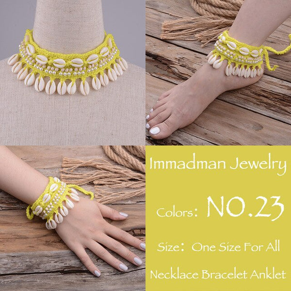 Yellow Crochet Necklace