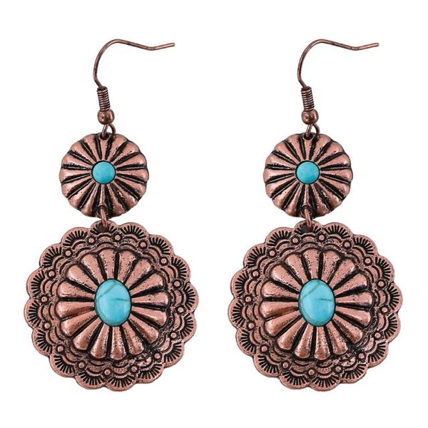 Turquoise Copper Earrings