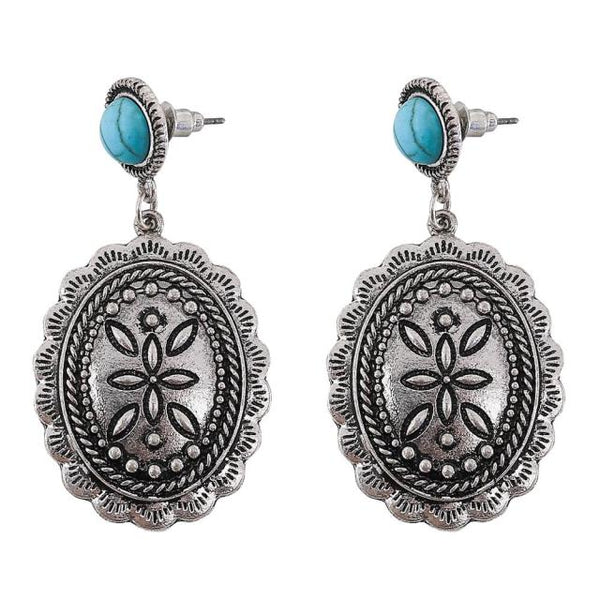 Silver Concho Earrings