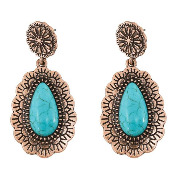 Tribal Turquoise Earrings