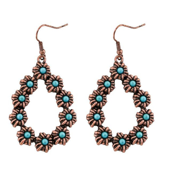 Copper Flowers Earrings