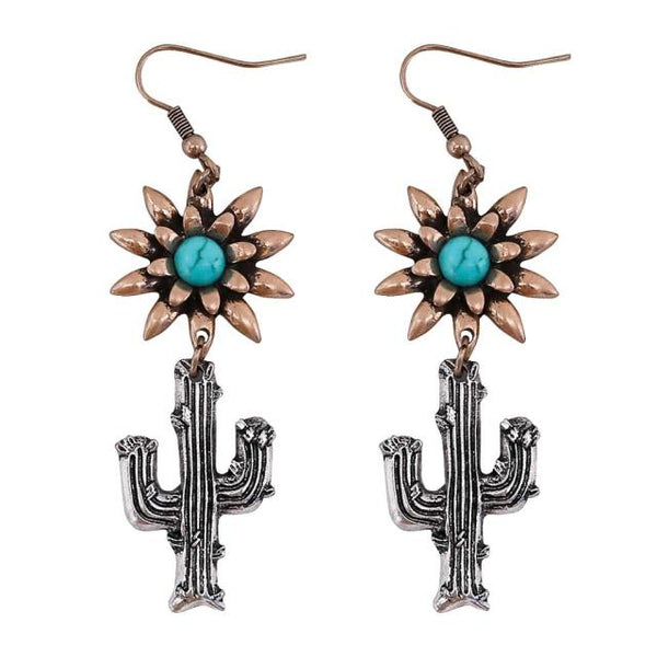 Sun & Cactus Earrings