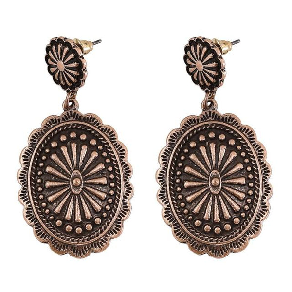 Gold Conchos Earrings