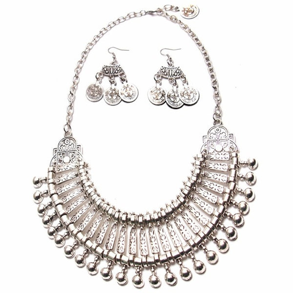 Gypsy Necklace Earrings Set