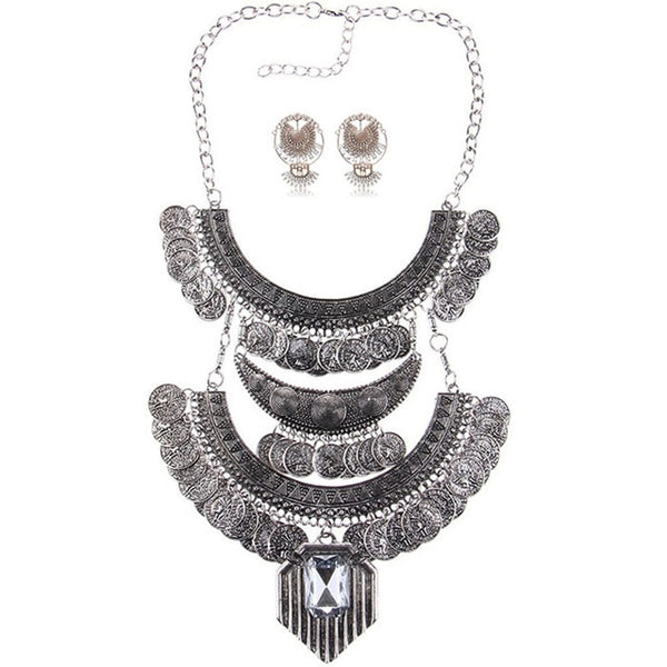 Gypsy Coins Statement Necklace