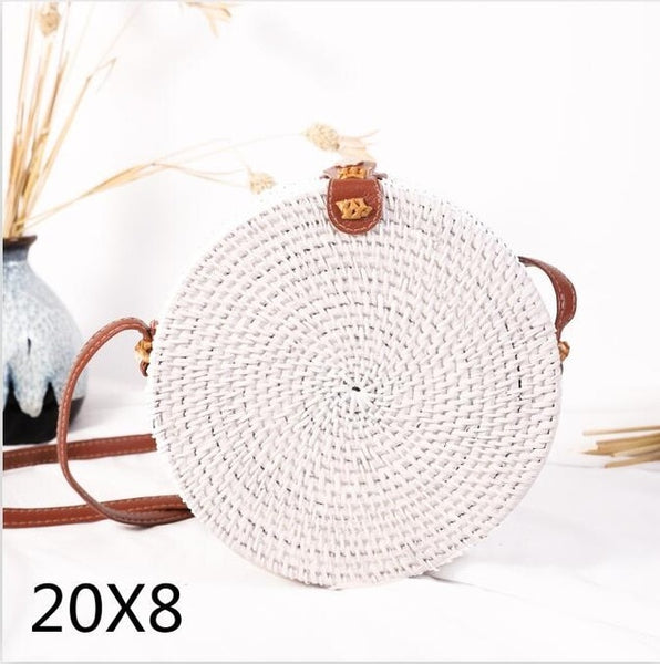 White Round Crossbody Bag