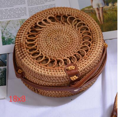 Round Straw Bag Loops